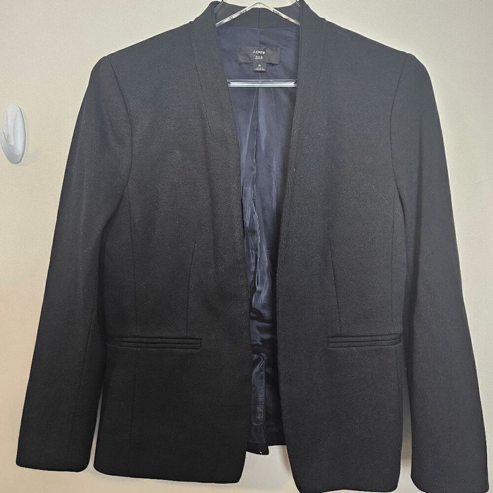 J.Crew 365 Going Out Blazer in Stretch Twill Jacket H2743 Women's Black Size 6